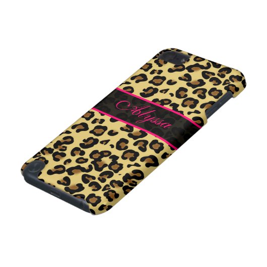 Pink Cheetah Print Personalized Phone Case (Bottom)