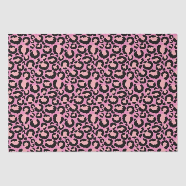 Pink Cheetah Print Tissue Paper (Front)