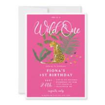 Pink Cheetah Wild One Birthday
