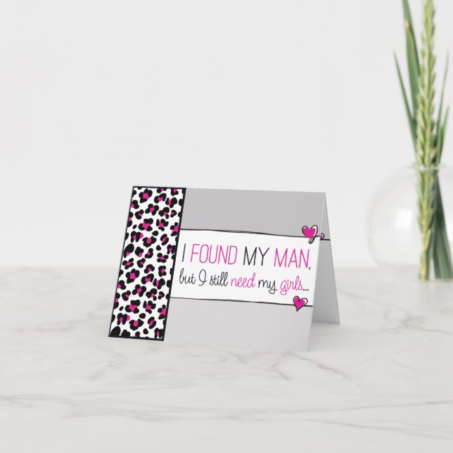 Pink Cheetah Will you be my Maid of Honor? Card (Front)