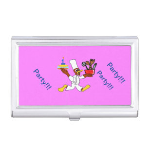 Pink Chef Ducky Birthday Business Card Case