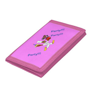 Pink Chef Ducky Birthday  Trifold Wallet