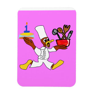 Pink Chef Ducky Kazoo Flexible Photo Magnet