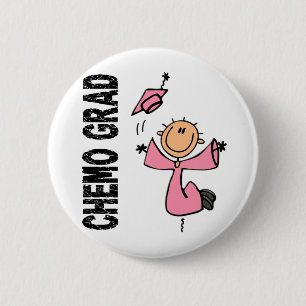 Pink CHEMO GRAD 1 (Breast Cancer) Button