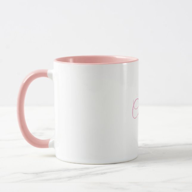 Pink 'Cherries' mug (Left)