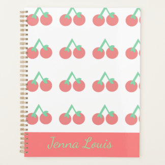 Pink Cherries Pattern  Planner