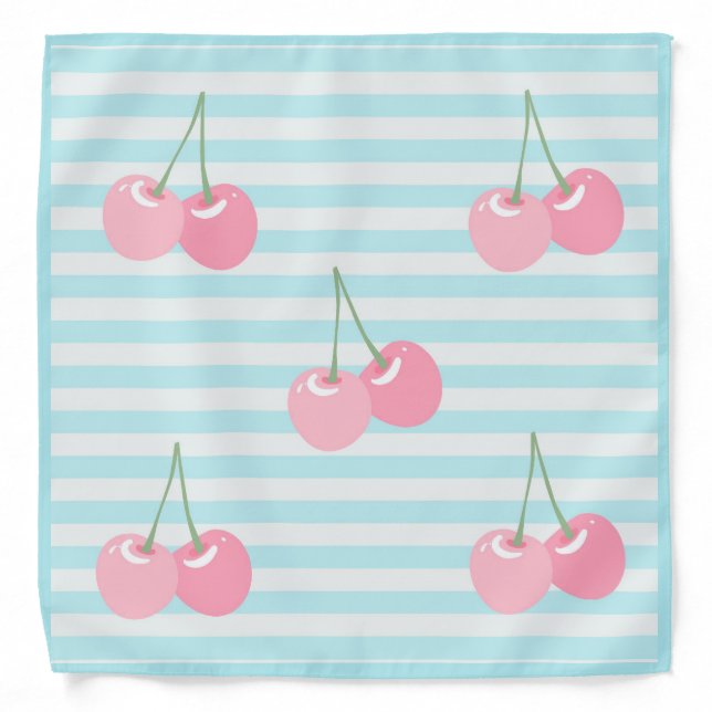 Pink Cherries Summer Bandana (Front)