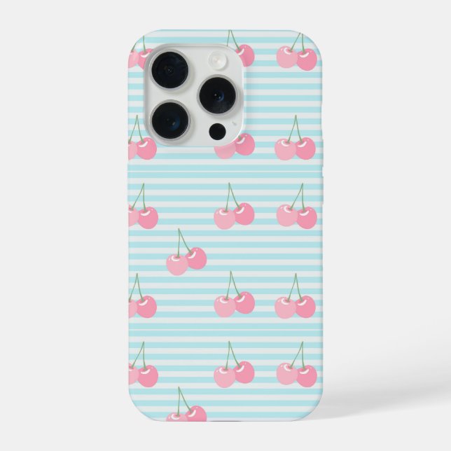   Pink Cherries Summer Iphone Case (Back)