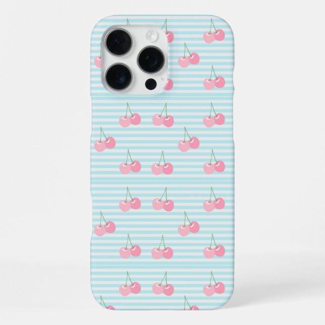 Pink Cherries Summer Iphone Case (Back)