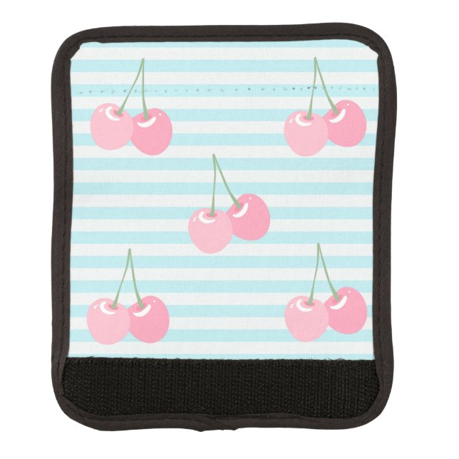 Pink Cherries Summer Luggage Handle Wrap (Front)