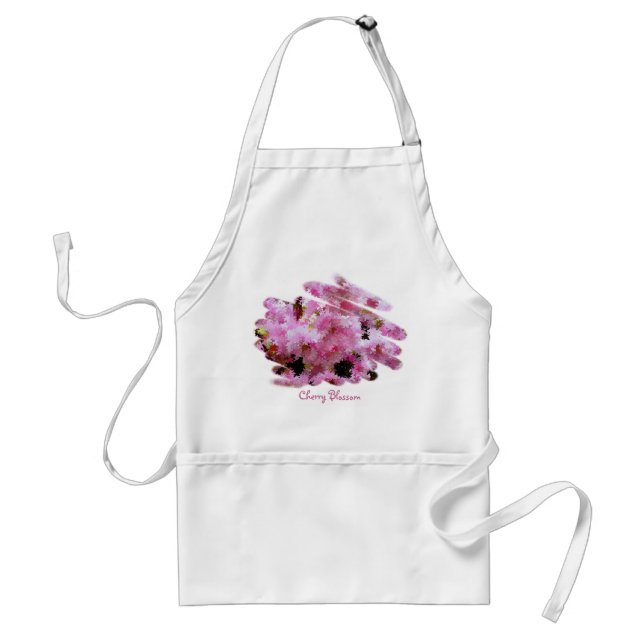 PINK CHERRY BLOSSOM ADULT APRON (Front)
