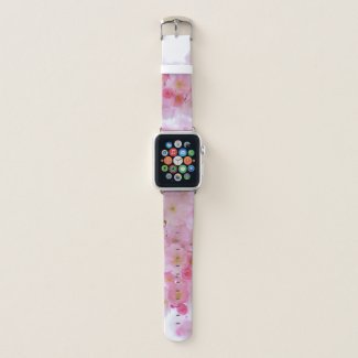Pink Cherry Blossom Apple Watch Band