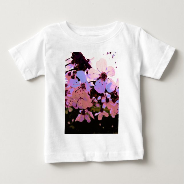 Pink Cherry Blossom Baby T-Shirt (Front)