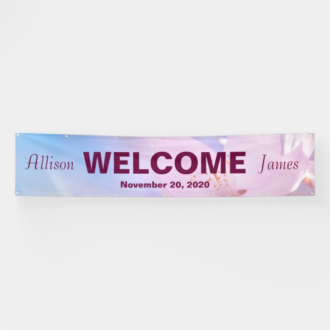 Pink cherry blossom banner (Horizontal)