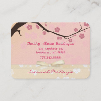 Pink Cherry Blossom Boutique Business Cards