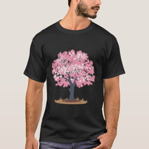 Pink Cherry Blossom Branch  T_Shirt