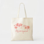 Pink cherry blossom bridesmaid wedding tote bag<br><div class="desc">Pink cherry blossom bridesmaid wedding tote bag
Perfect bridesmaid gift for a bridesmaid at your wedding</div>