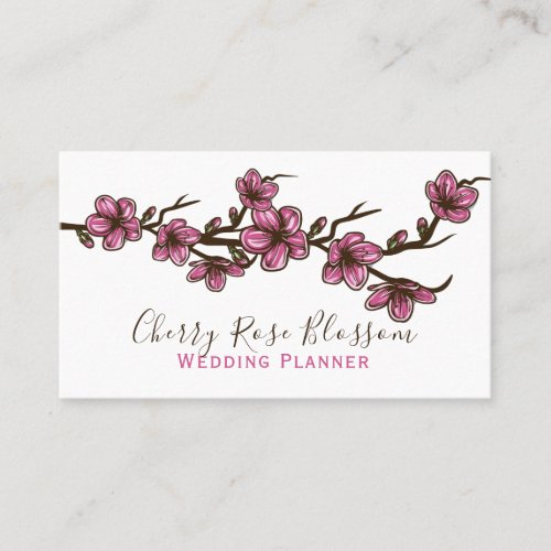 Pink Cherry Blossom  Business Card