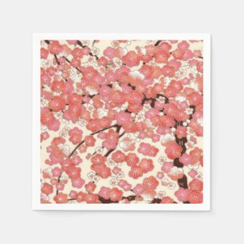 Pink Cherry Blossom Design Paper Napkin by Home_Suite_Home at Zazzle
