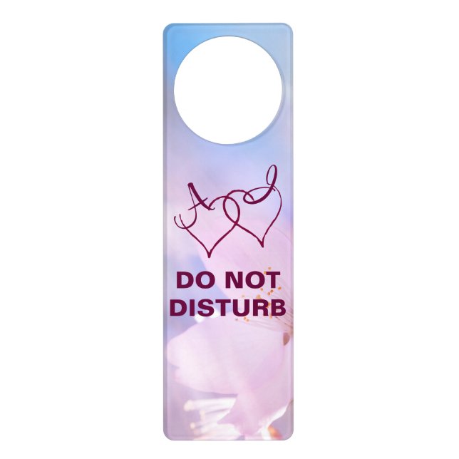 Pink cherry blossom door hanger (Front)