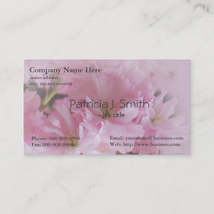 Pink cherry blossom floral business card