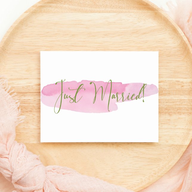 Pink Cherry Blossom Floral Just Married (Creator Uploaded)