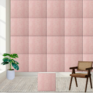 Pink Cherry Blossom Floral Pattern  Ceramic Tile