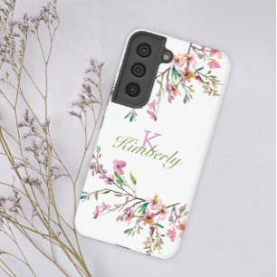 Pink Cherry Blossom Floral Samsung Galaxy S22 Case