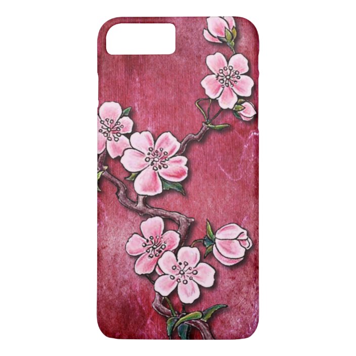 Pink Cherry Blossom Floral Tattoo Art Design Case Mate Iphone