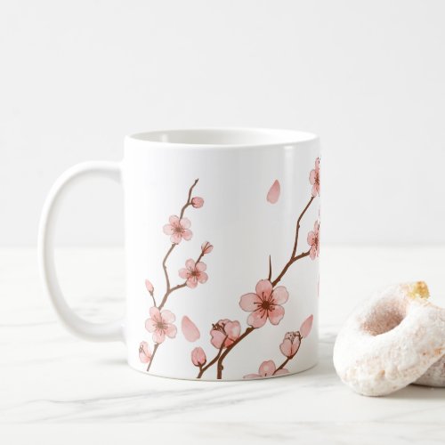 Pink Cherry Blossom Flower  Coffee Mug