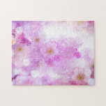 Pink Cherry Blossom Flowers Photo Jigsaw Puzzle<br><div class="desc">A puzzle with a beautiful photograph featuring pink cherry blossoms. Dreamy image with bokeh lights and sparkles.</div>