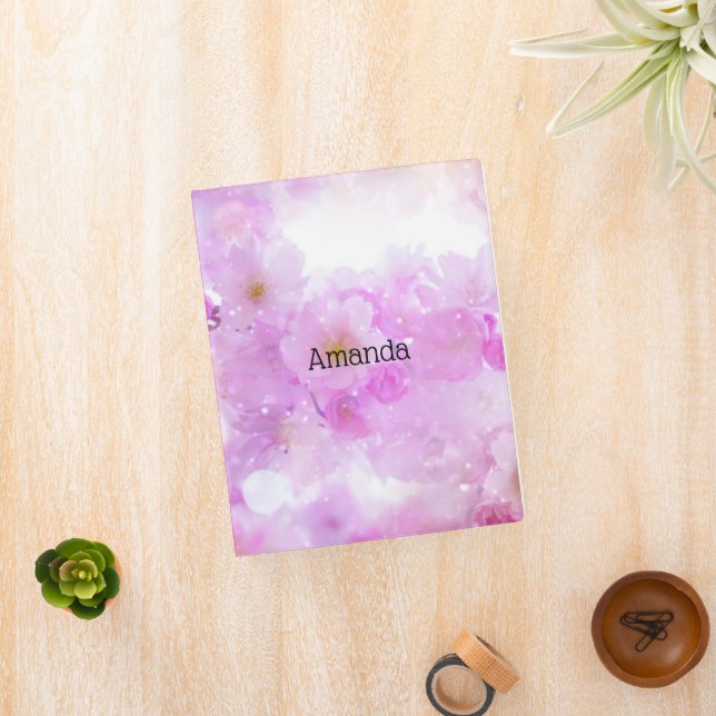 Pink Cherry Blossom Flowers Photo Mini Binder (InSitu)