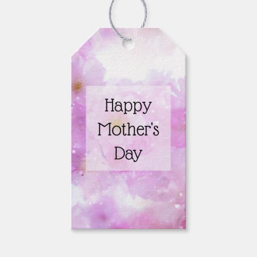 Pink Cherry Blossom Flowers Photo Mothers Day Gift Tags