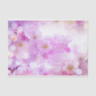 Pink Cherry Blossom Flowers Photo Tissue Paper
