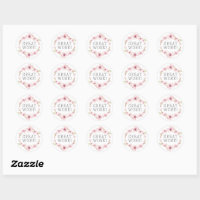 Great Job! Classic Round Sticker, Zazzle