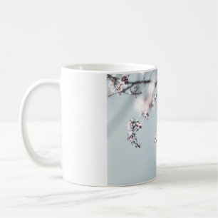 PINK CHERRY BLOSSOM IN CLOSE UP PHOTOGRAPHY COFFEE MUG
