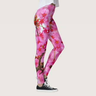 Pink Cherry Blossom Leggings