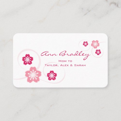 Cherry Blossom Mom Calling Card Business Card