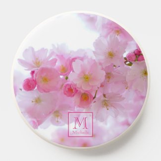 Pink Cherry Blossom Photo - Monogrammed