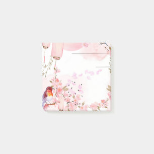 Pink Cherry Blossom Post It Notes