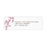 Pink Cherry Blossom Return Address Labels at Zazzle