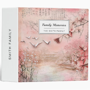 Pink Cherry Blossom Serenity Landscape (9) 3 Ring Binder