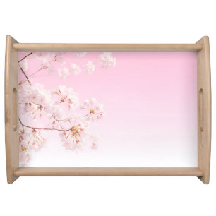Pink Cherry Blossom Spring Serenity Serving Tray
