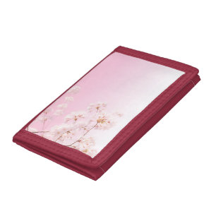 Pink Cherry Blossom Spring Serenity Trifold Wallet
