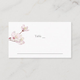 Pink Cherry Blossom Traditional Japanese Sakura Place Card