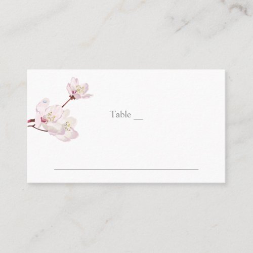 Pink Cherry Blossom Traditional Japanese Sakura Place Card