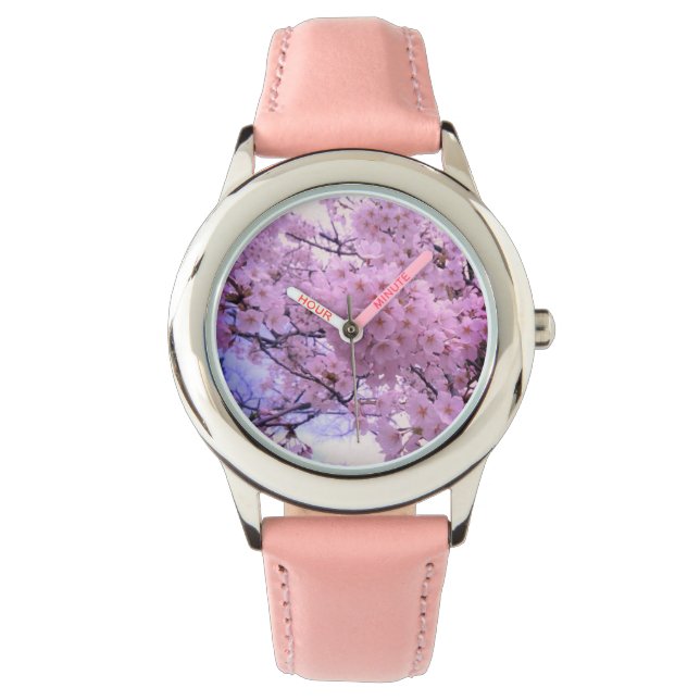 Pink Cherry Blossom Watch (Front)