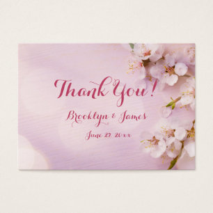 Pink Cherry Blossom Wedding Favor Tags
