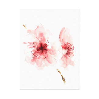 Japanese Flowers Wrapped Canvas Prints | Zazzle