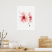 Pink cherry blossom white poster sakura (Kitchen)